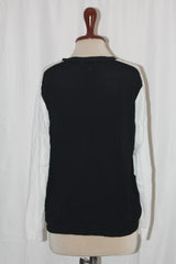 Cristina Black and White Viscose Sweater
