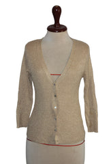 Miss Selfridge Sparkly Beige Cotton Sweater
