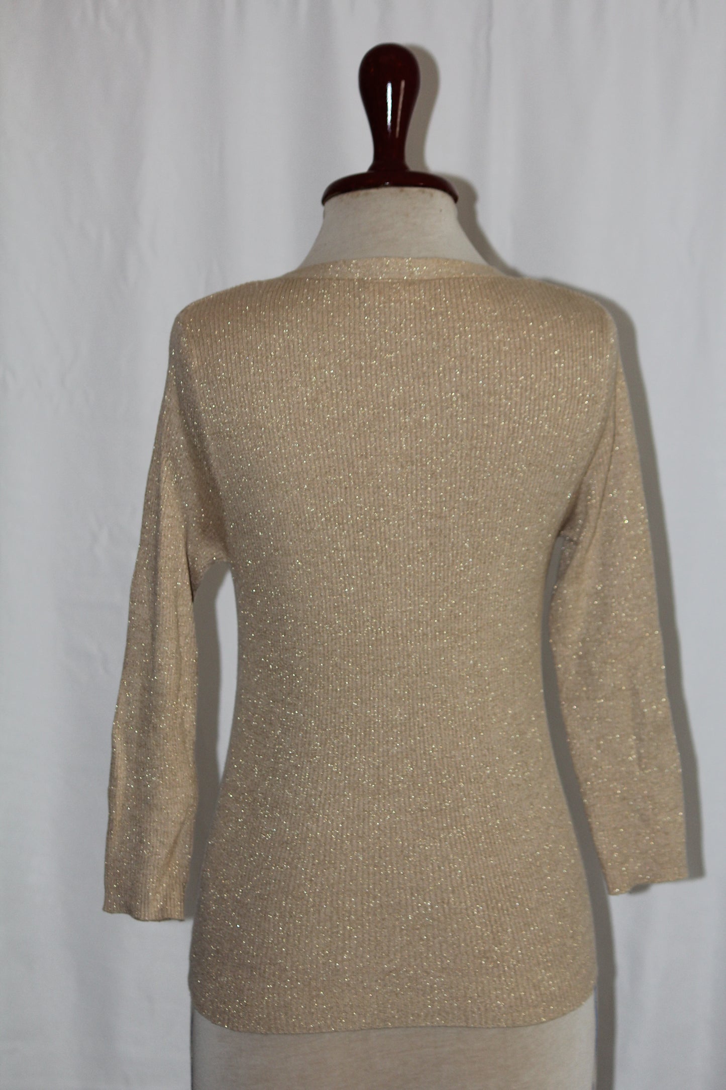 Miss Selfridge Sparkly Beige Cotton Sweater