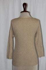 Miss Selfridge Sparkly Beige Cotton Sweater