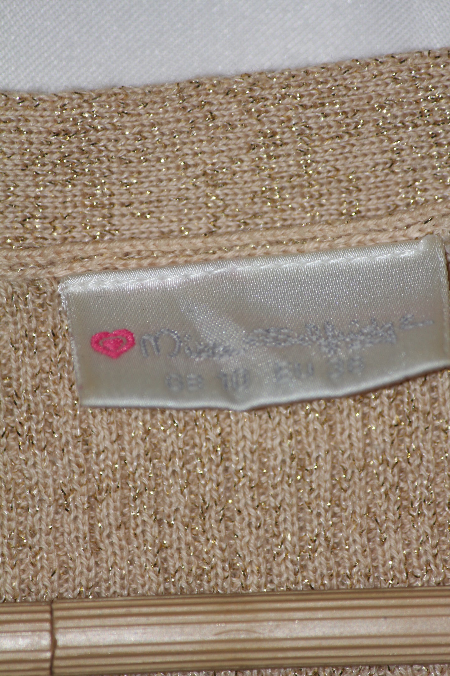 Miss Selfridge Sparkly Beige Cotton Sweater