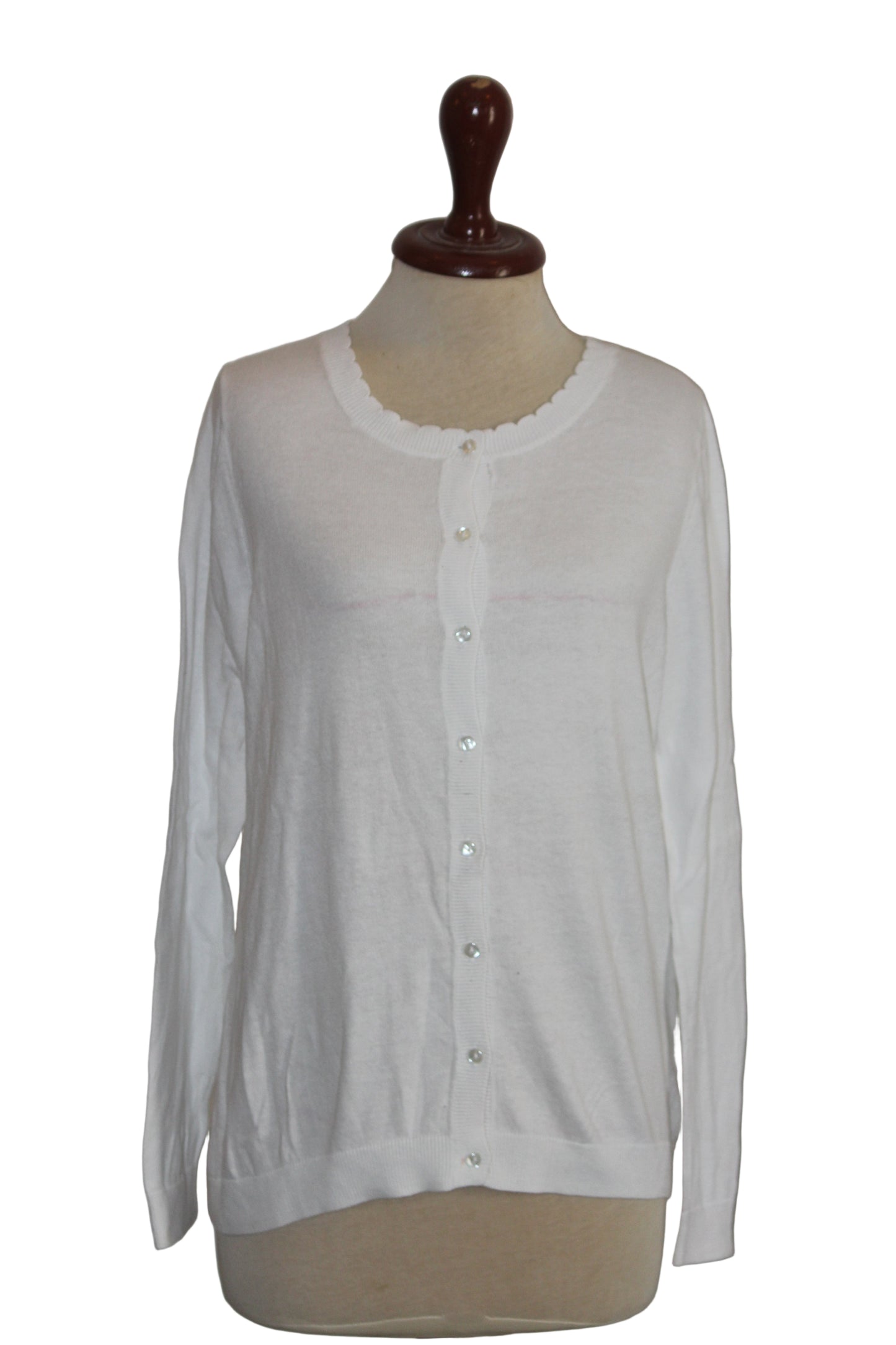 Tu Woman White Cotton Sweater - Medium
