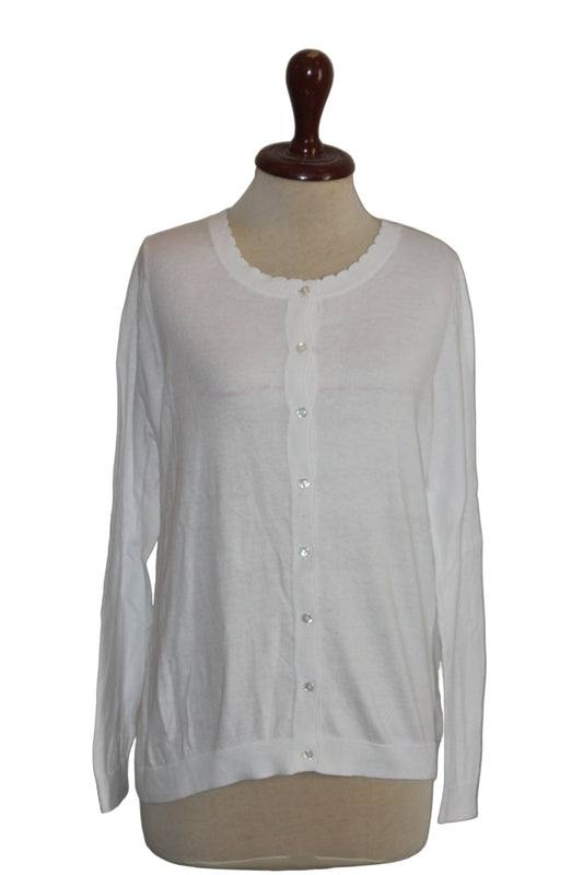 Tu Woman White Cotton Sweater - Medium