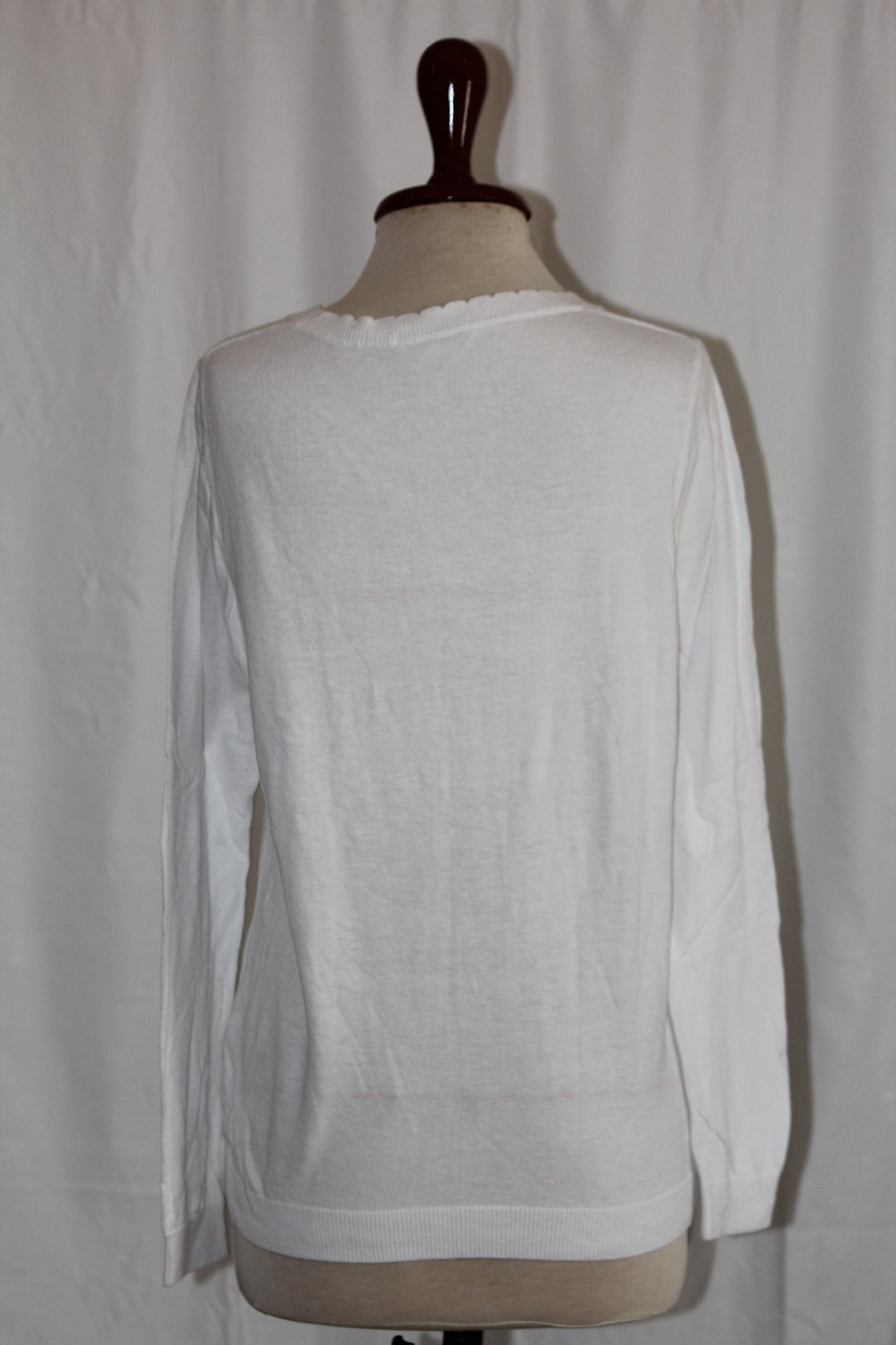 Tu Woman White Cotton Sweater - Medium