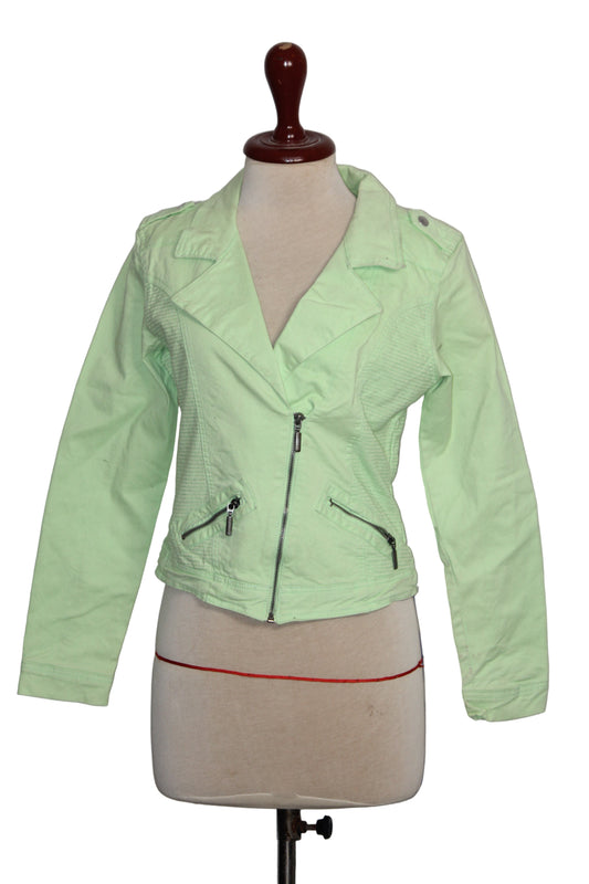 Gina Neon Green Zipper Jacket – Small