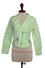 Gina Neon Green Zipper Jacket – Small
