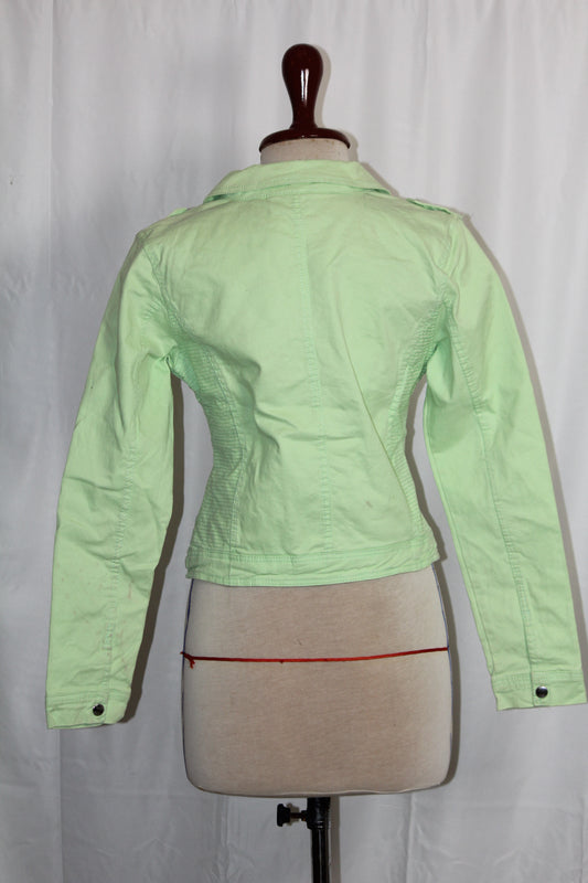 Gina Neon Green Zipper Jacket – Small