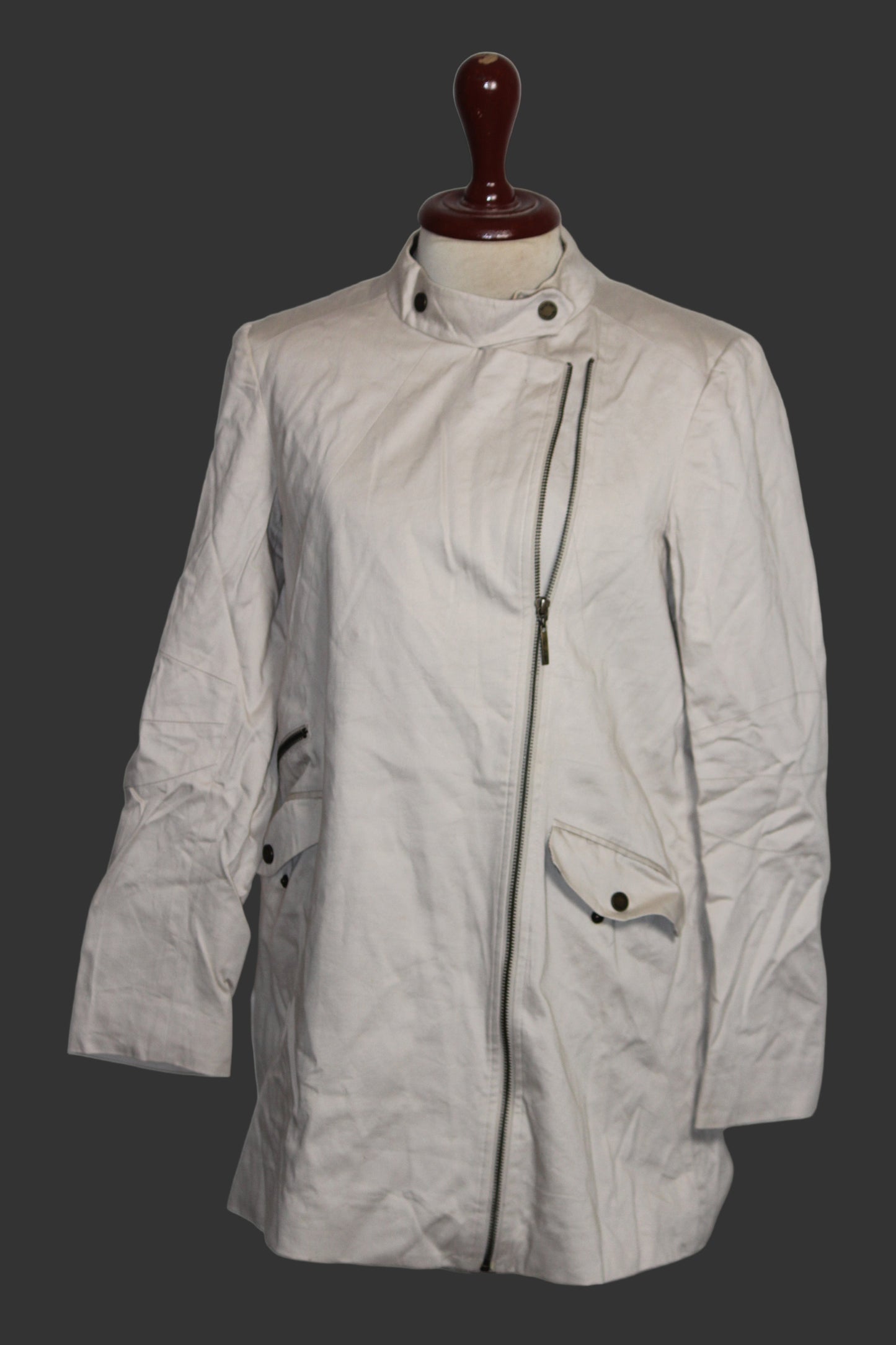 Principles by Ben De Lisi Cream White Zipper Jacket – Small