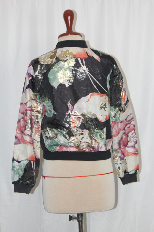 Miss Selfridge Floral Zipper Jacket
