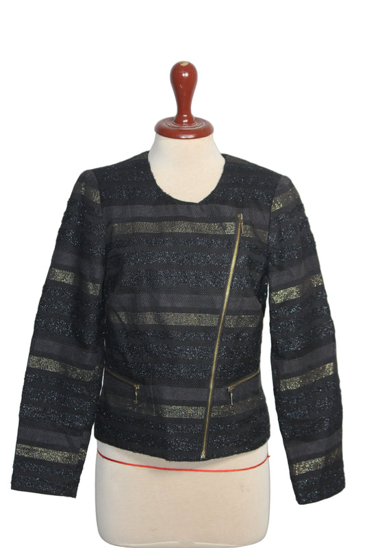 M&Co Black Zipper Jacket – Small