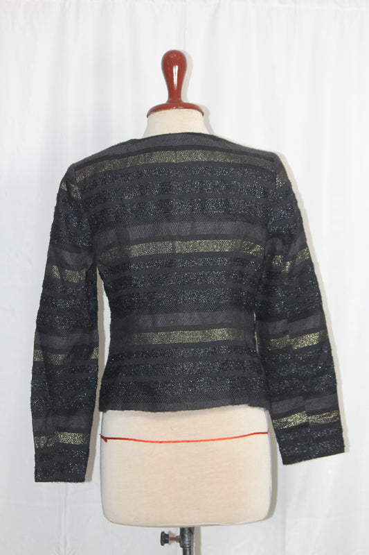 M&Co Black Zipper Jacket – Small