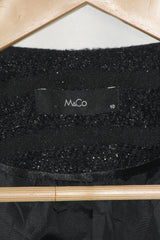 M&Co Black Zipper Jacket – Small
