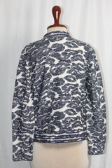 Just White Black & White Knitted Jacket - Medium