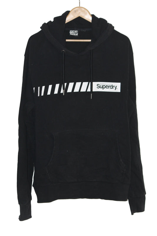 Superdry Black Hoodie (XXL, Excellent Condition)