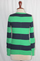 Gap Green and Blue Striped Sweater - Small