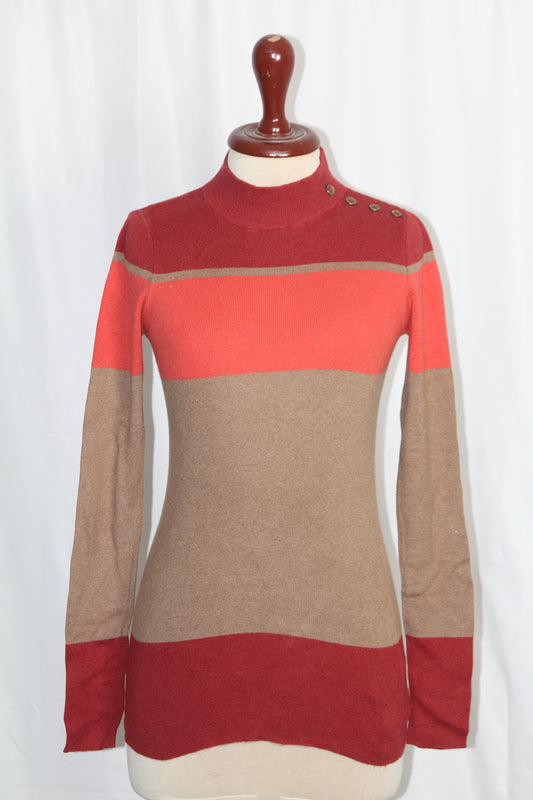 Next Red Fawn High Neck Top (Small, Cotton)