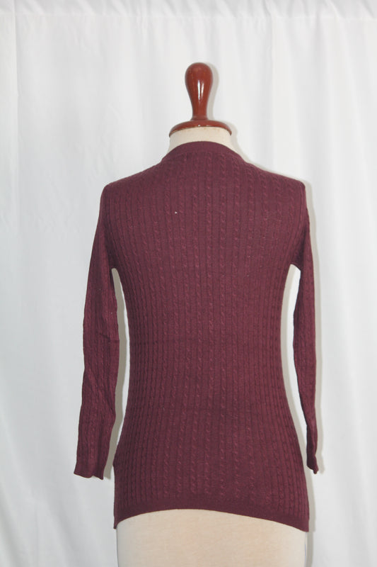 Atmosphere Maroon Winter Blouse (Small)