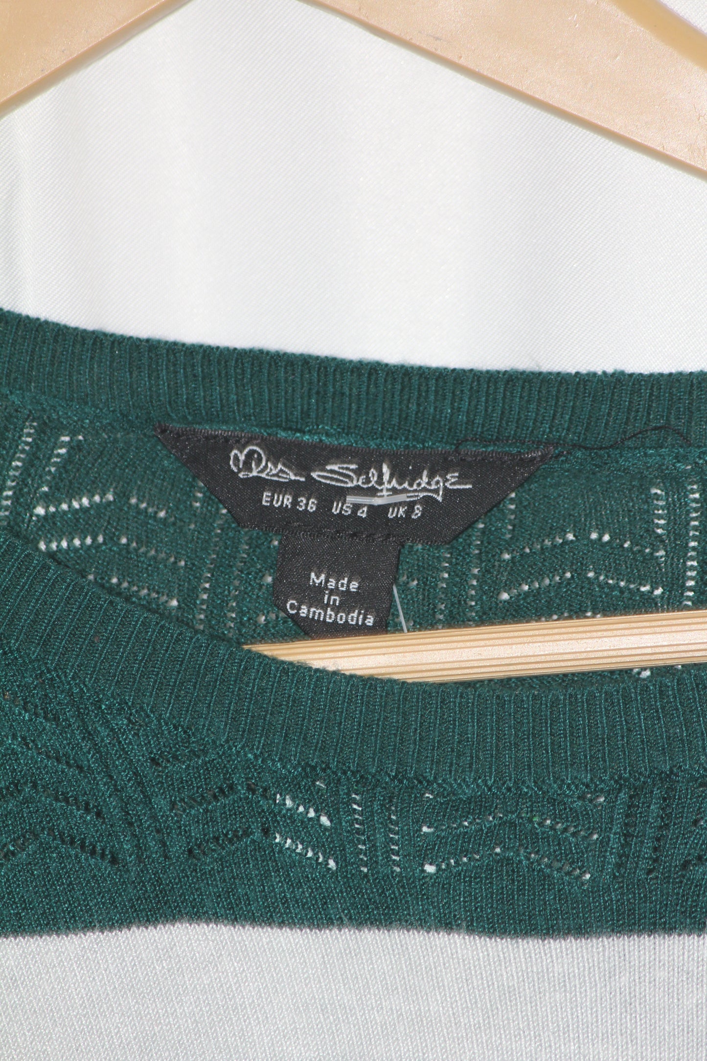 Miss Selfridge Green Sweater- Small