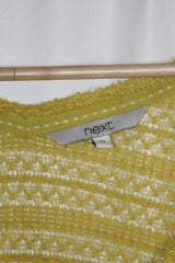 Next Medium Neon Green Lace Sweater