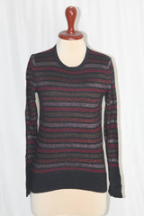Warehouse Maroon Gold Small Sweater