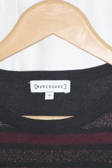 Warehouse Maroon Gold Small Sweater