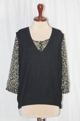M&S Black Winter Blouse