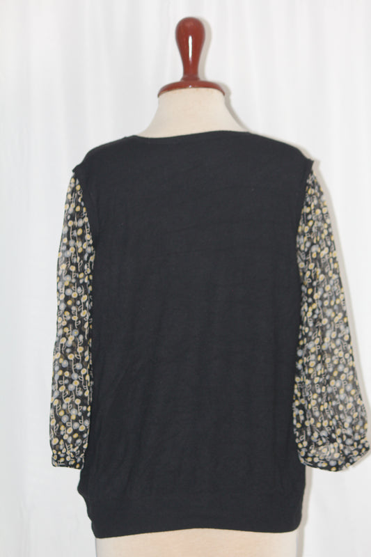 M&S Black Winter Blouse