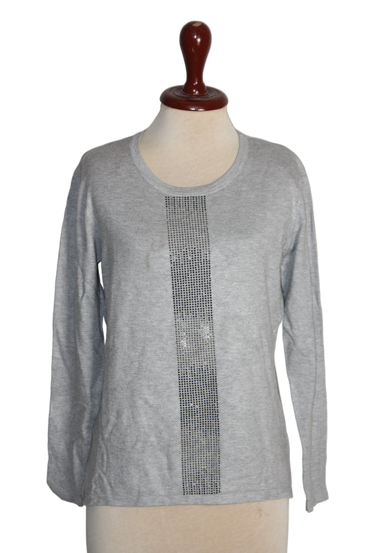 Mud Flower Grey Winter Blouse