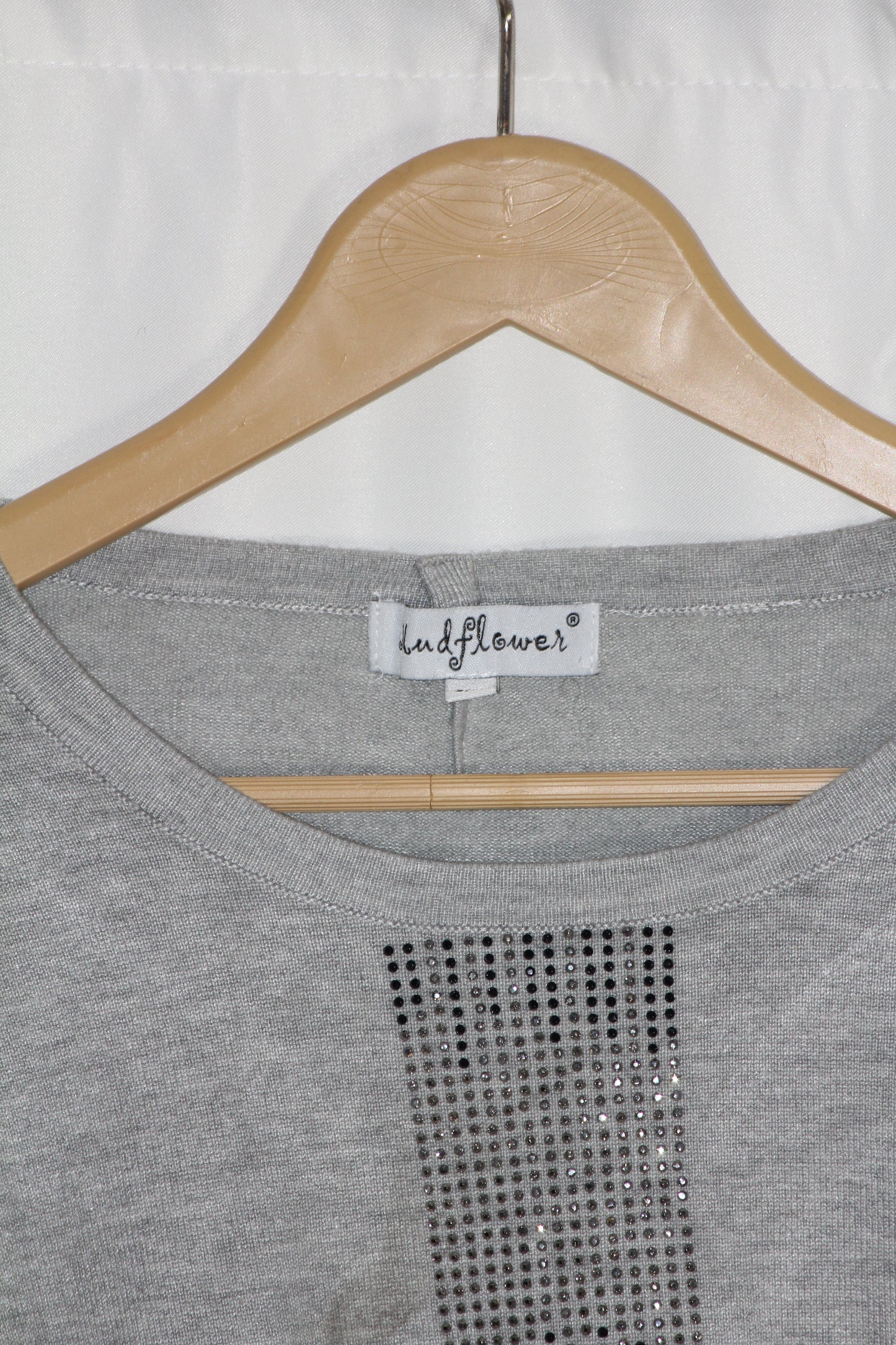 Mud Flower Grey Winter Blouse