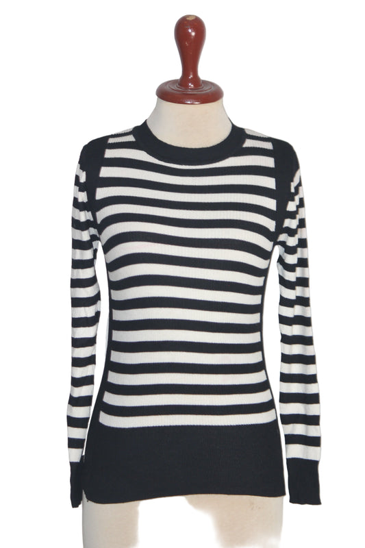 M&S Black and White Small Sweater
