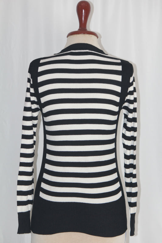 M&S Black and White Small Sweater