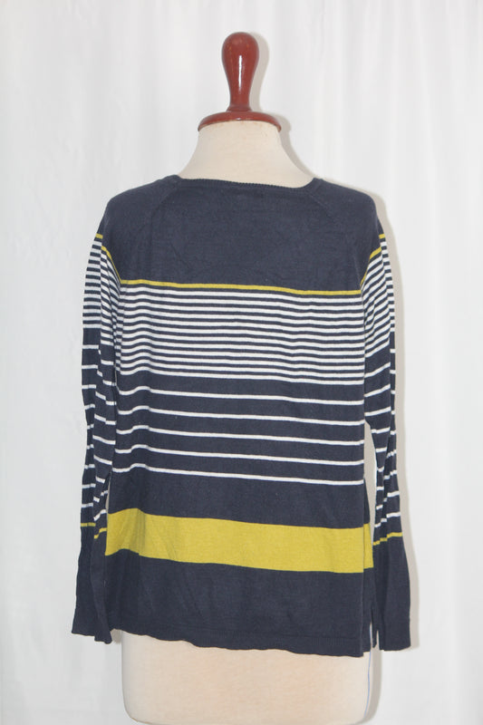 Jasper Conran Black and White Sweater- Medium