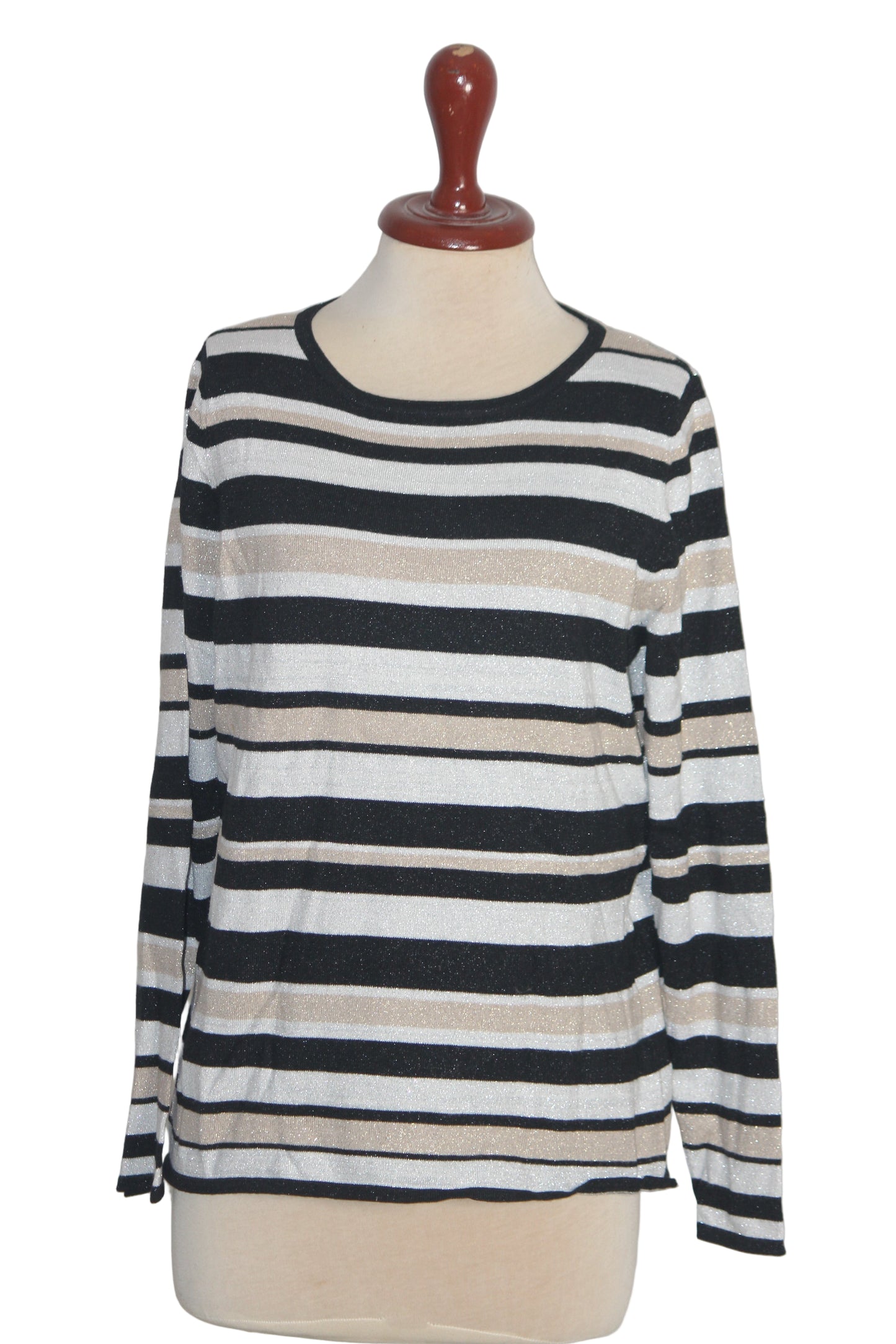 Principles Black, Cream, and Golden Sweater- Large