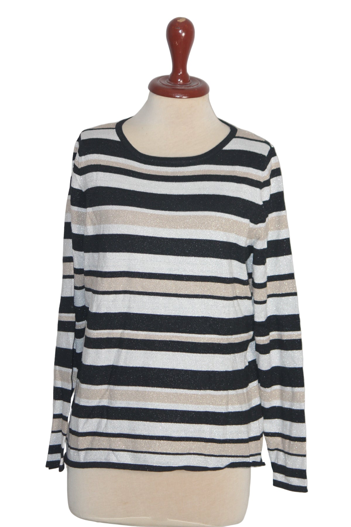 Principles Black, Cream, and Golden Sweater- Large