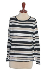 Principles Black, Cream, and Golden Sweater- Large