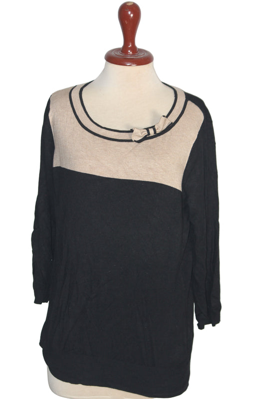 Wallis Medium Fawn and Black Sweater