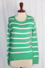 Atmosphere Green & White Medium Sweater