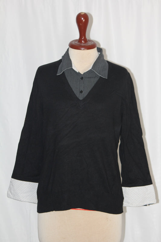 Next with Love Black Sweater