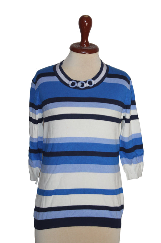 Mud Flower Blue Sweater - Medium
