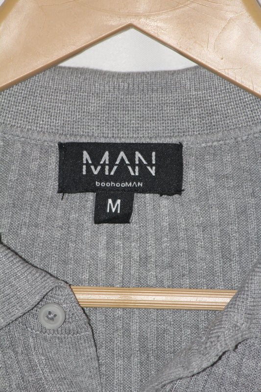 MAN Grey Polo Sweatshirt - Medium