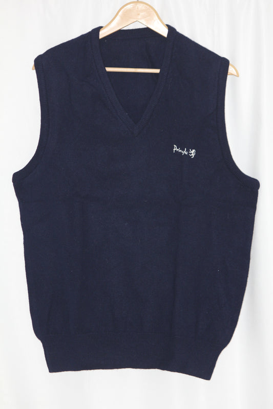 Pringle Dark Blue Sleeveless Sweater - Large