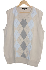 George Cream Sleeveless Sweater - Large