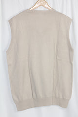 George Cream Sleeveless Sweater - Large