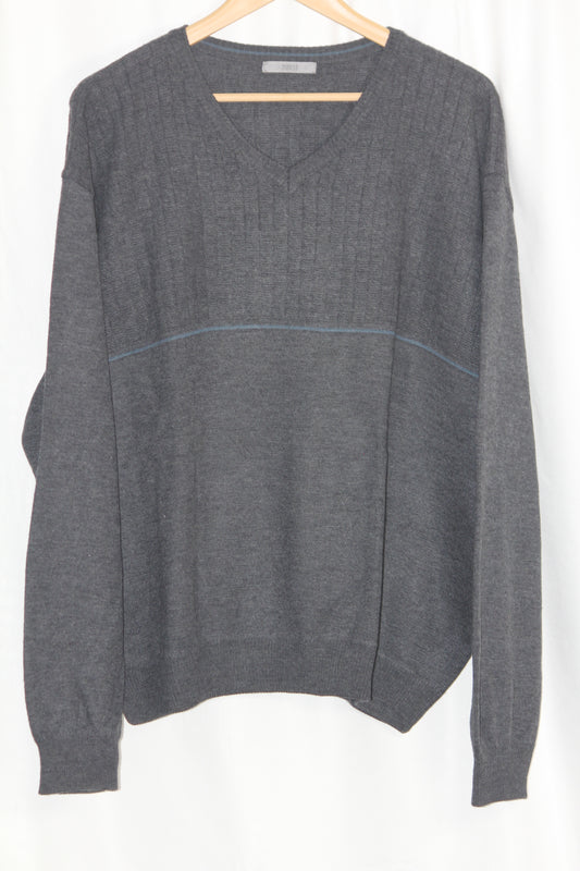 Marks & Spencer Grey Wool Blend Sweater - Large