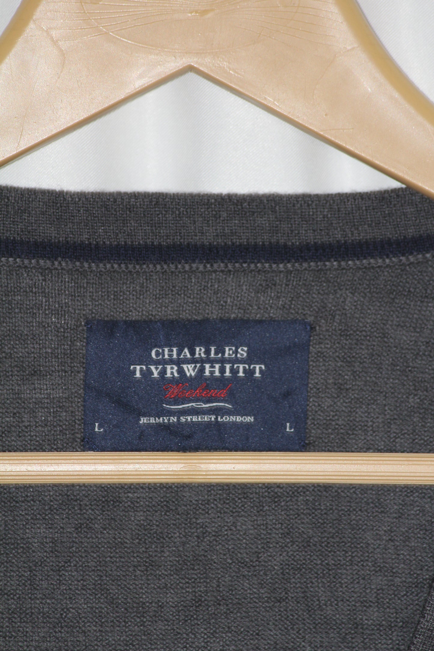 Charles Tyrwhitt Grey Button Down Sweatshirt - Large