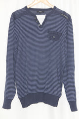 George Blue Striped Sweatshirt - Medium