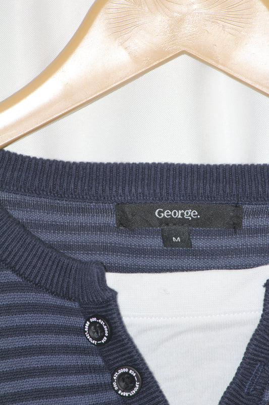 George Blue Striped Sweatshirt - Medium