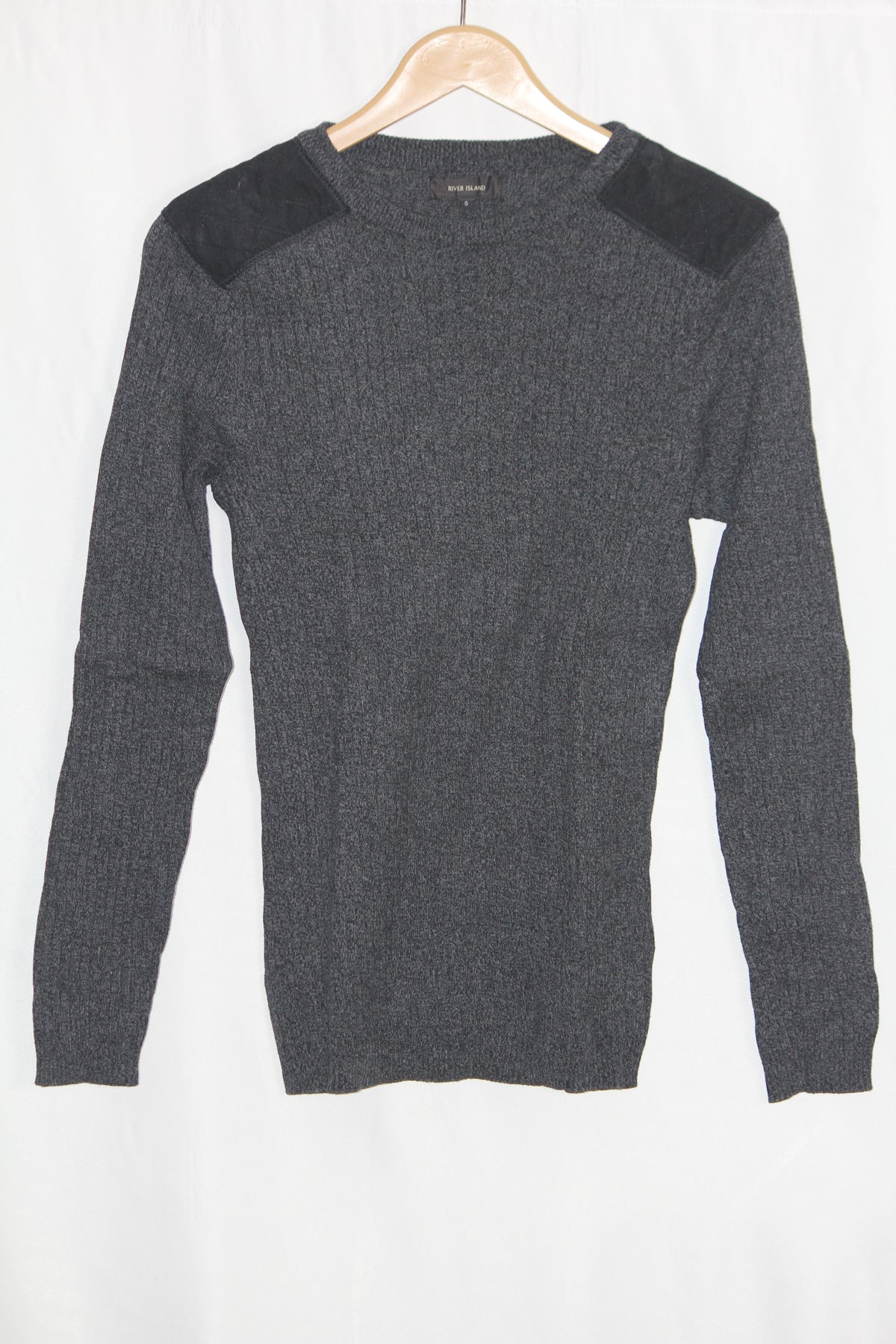 River Island Grey Full Sleeve Sweater - Small