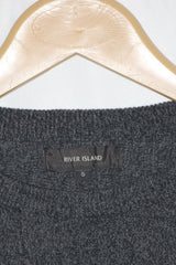 River Island Grey Full Sleeve Sweater - Small