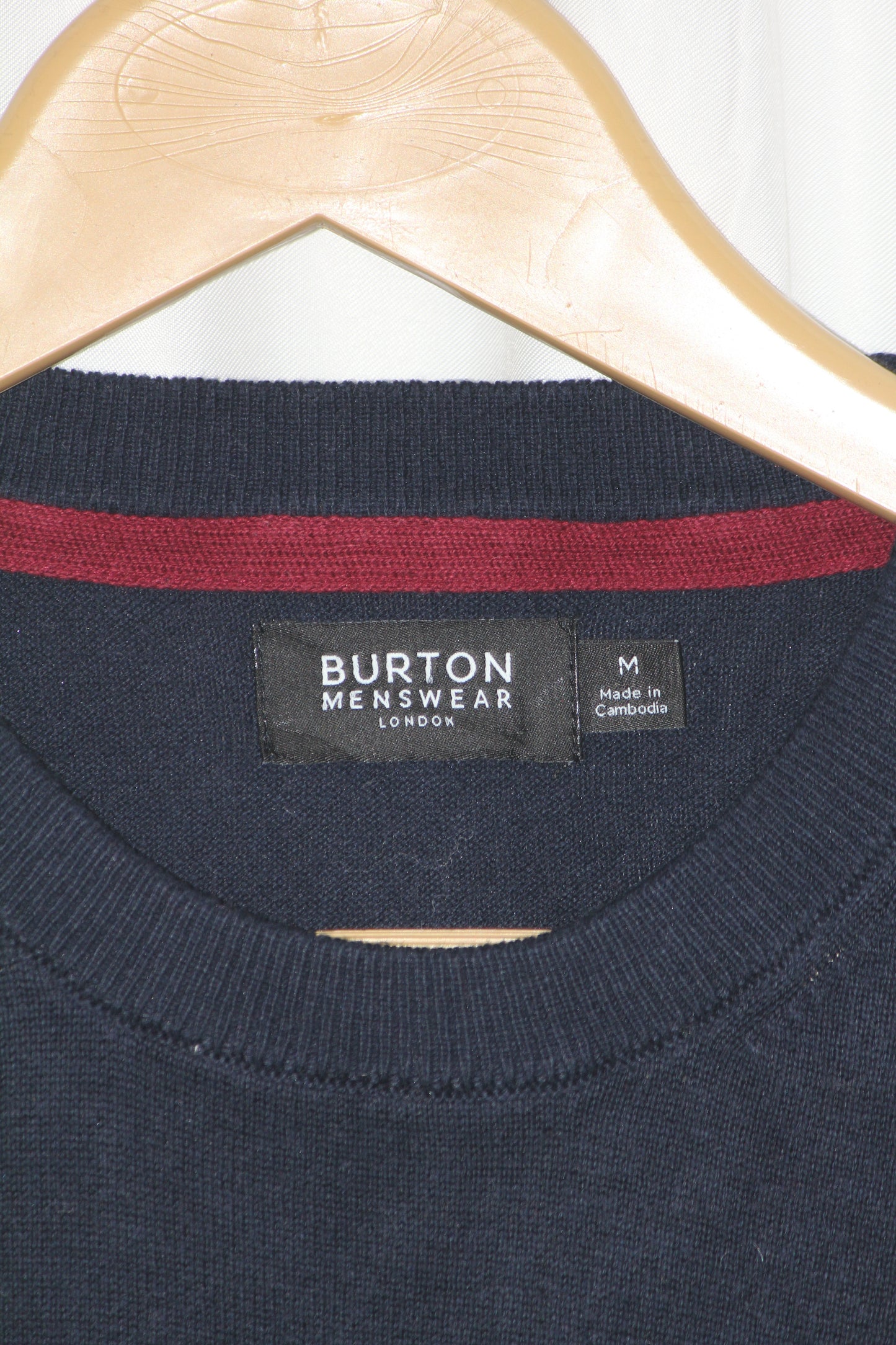 Burton Menswear Navy Knit Sweater